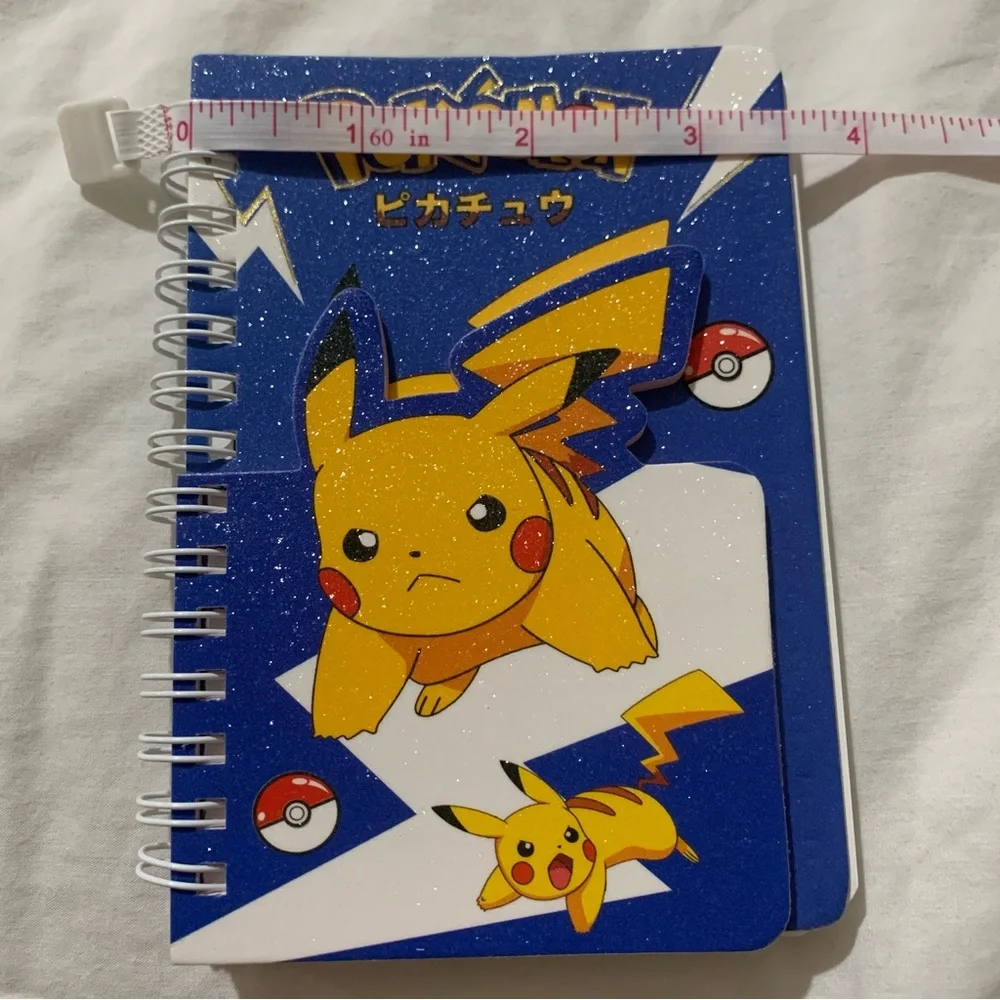 Blue Pokemon Pikachu Glitter Mini Spiral Notebook